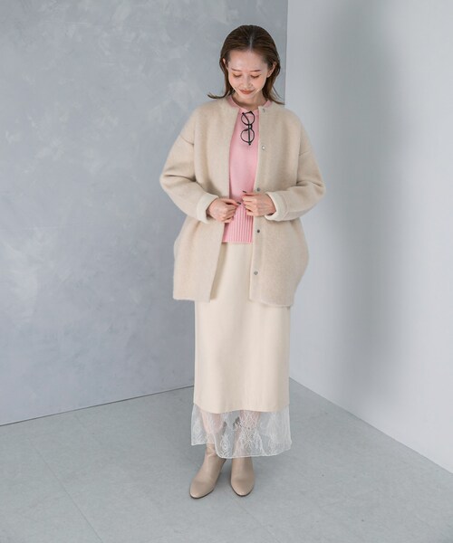 URBAN RESEARCH ROSSO（アーバンリサーチロッソ）の「『別注』ELENDEEK×ROSSO　CN RACCOON MIX WCD（カーディガン/ボレロ・レディース・D.MIX/L.MIX・1/2）」の8枚目の写真