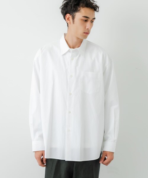 URBAN RESEARCH（アーバンリサーチ）の「『一部WEB限定カラー』THOMAS MASON OVER SHIRTS（シャツ/ブラウス・メンズ・WHITE/ROYAL/BROWN/BLACK/BLUE ST/S.GREEN・S/M/L/XL）」の12枚目の写真