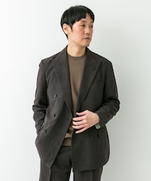 URBAN RESEARCH DOORS | LIFE STYLE TAILOR　ウーリーノグレンチェックダブルジャケット(テーラードジャケット)