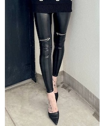 GYDA | H/W KNEE ZIPレギンス(その他パンツ)