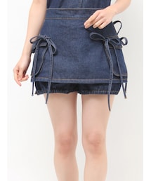 jouetie | リボンデニムスカパン【セットアップ対応】(デニムパンツ)