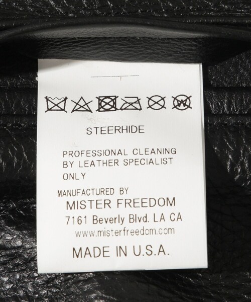 ADAM ET ROPE'（アダムエロペ）の「【Mister Freedom/ミスターフリーダム】CAMPUS STUD JACKET COWHIDE LEATHER（ライダースジャケット・メンズ・ブラック・40/42）」の18枚目の写真