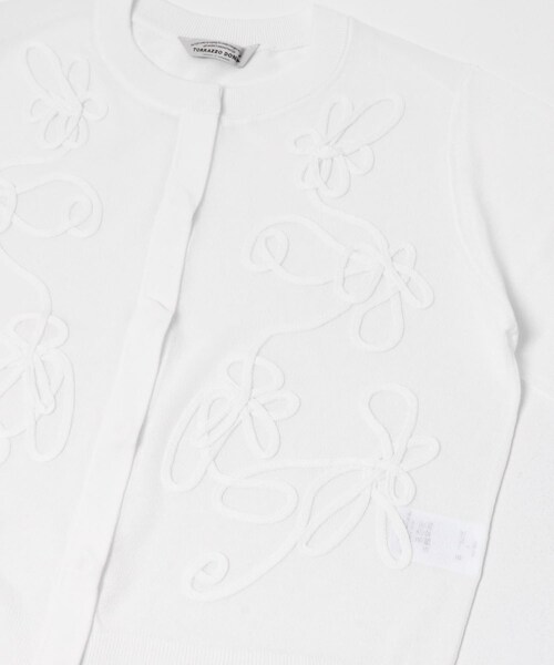 URBAN RESEARCH ROSSO（アーバンリサーチロッソ）の「Torrazzo Donna　CORD LACE SHEER CARDIGAN（カーディガン/ボレロ・レディース・WHITE/BLACK/GRAY・Free）」の6枚目の写真