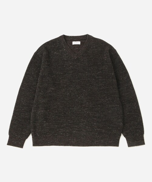 Saturdays NYC（サタデーズ ニューヨークシティ ）の「Charles V-neck Sweater（ニット/セーター・レディース・ブラック/オフホワイト・L/M/S/XL/XS）」の16枚目の写真