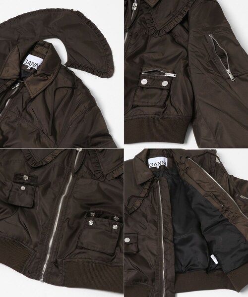 URBAN RESEARCH（アーバンリサーチ）の「GANNI　DUCHESSE NYLON BOMBER JACKET（その他アウター・レディース・DEMITASSE・36）」の5枚目の写真