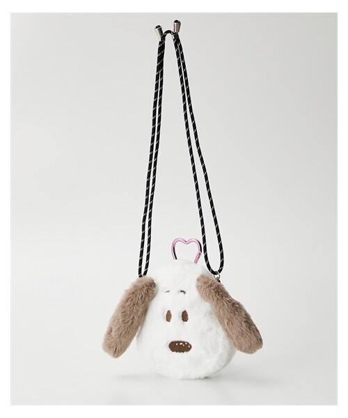 nissen（ニッセン）の「スヌーピー　２WAYフェイスショルダーバッグ（ハートカラビナ付）（ショルダーバッグ・メンズ・アイボリー×グレー/アイボリー×グレージュ・Y）」の2枚目の写真