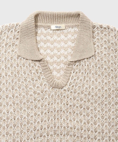 ADAM ET ROPE'(アダムエロペ)の「【Allege/アレッジ】Lace Vest(ベスト・メンズ・ダークブラウン/ベージュ・3/4)」の7枚目の写真