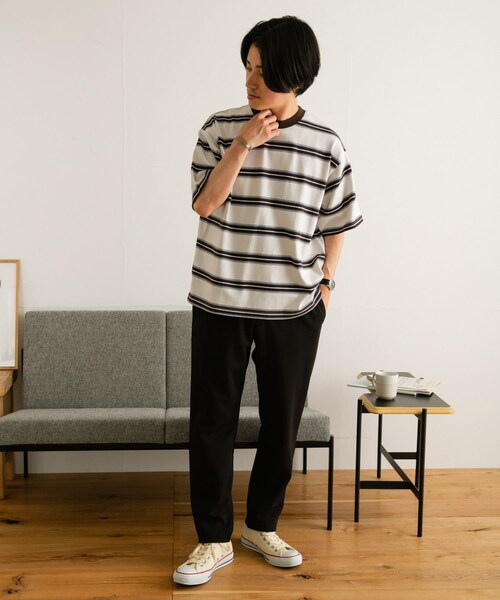 ITEMS URBANRESEARCH(アイテムズ アーバンリサーチ)の「『セットアップ対応』 ダブルフェイス ツイルイージーパンツ(その他パンツ・メンズ・NVY/BEG/BLK・M/L)」の8枚目の写真