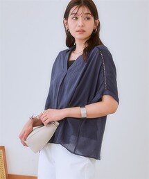 nissen | ふんわりガーゼタッチはしごレースブラウス(シャツ/ブラウス)