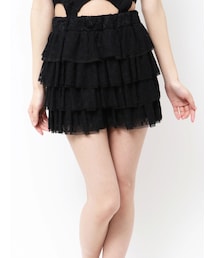 GYDA | Mix material フリルデザインショートパンツ(その他パンツ)