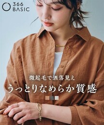 nissen | ＜大きいサイズ＞マットピーチスキンオーバーサイズシャツ(シャツ/ブラウス)