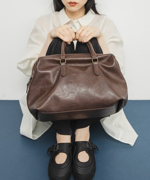 KBF（ケイビーエフ）の「ガマグチボストンBAG（ボストンバッグ・レディース・D.BROWN/BLACK・one）」の14枚目の写真
