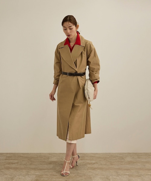 ROPE'（ロペ）の「シグネットバックルレザーワイドベルト（ベルト・レディース・ブラック/ダークブラウン・F）」の7枚目の写真