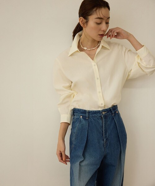 ROPE'（ロペ）の「ファンクションオーバーシャツ（シャツ/ブラウス・レディース・ホワイト/オレンジ・F）」の6枚目の写真