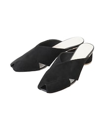 LAGUNAMOON | フェイクスエードクロスミュール(サンダル)