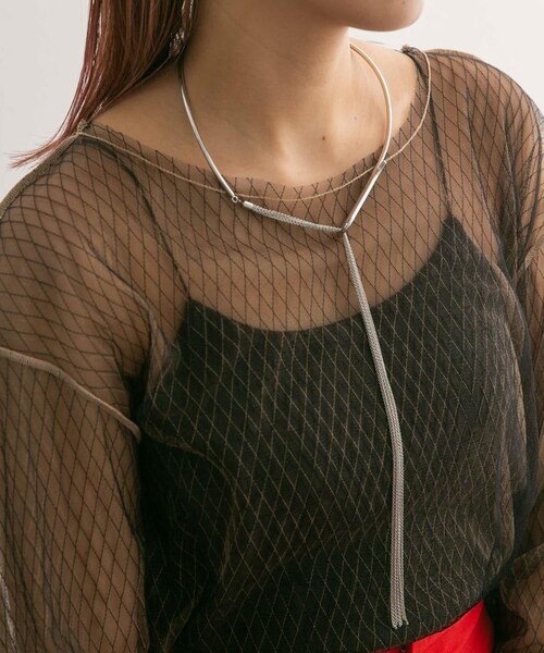 KBF（ケイビーエフ）の「ロングチェーンチョーカー（ネックレス・レディース・SILVER/GOLD・one）」の4枚目の写真