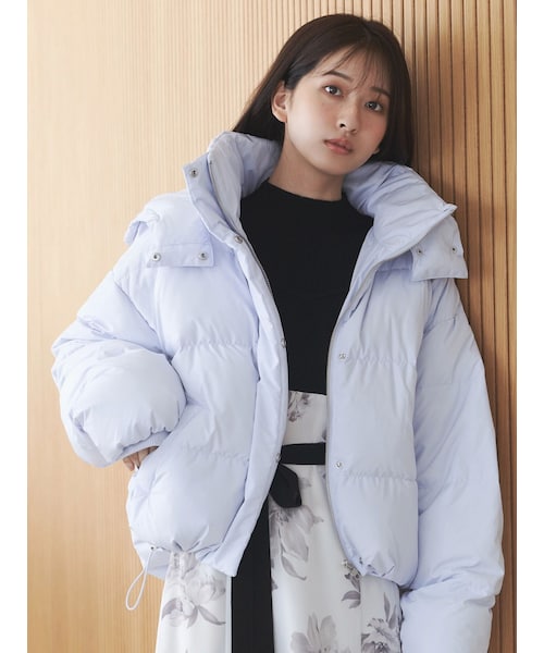 MERCURYDUO（マーキュリーデュオ）の「2WAYフード付アライドショートダウン（ダウンジャケット/コート・レディース・アイボリー/ブラック/アイスブルー/ラベンダー・S/M）」の3枚目の写真