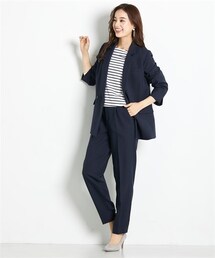 7days Life Styling | 【レディーススーツ】ダブルブレストジャケットパンツスーツ（テーラードジャケット+テーパードパンツ）(スーツセット)