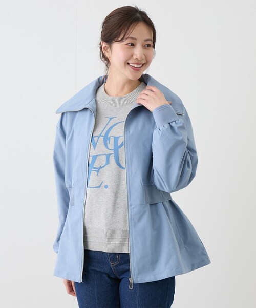 Jayro(ジャイロ)の「ウエスト切替ジップアップブルゾン(ブルゾン・レディース・ブラック/ベージュ/グリーン/ネイビー/サックス・F)」の6枚目の写真