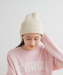 コットンリネンニットキャップ