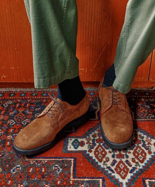 ADAM ET ROPE'（アダムエロペ）の「【ALDEN for WILD LIFE TAILOR】CLIPPER PLAIN TOE　 CALF SUEDE（ドレスシューズ・メンズ・ベージュ・24.5/25.0/26.0/26.5/27.0/28.0）」の9枚目の写真