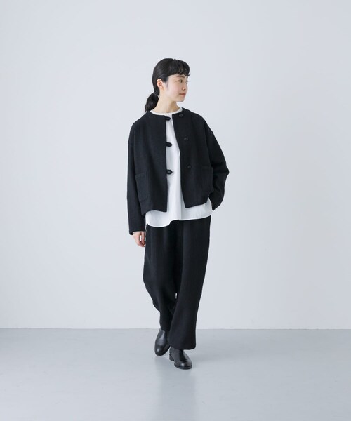 かぐれ（カグレ）の「ウールテーパードパンツ（その他パンツ・レディース・BLACK/CHARCOAL・Free）」の10枚目の写真