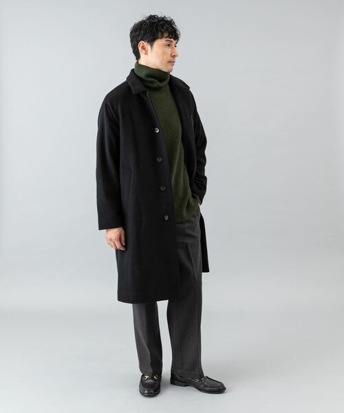 URBAN RESEARCH ROSSO(アーバンリサーチロッソ)の「スーパー100 オーバーバルマカンコート(ステンカラーコート・メンズ・CHARCOAL/NAVY/BLACK・M/L)」の8枚目の写真