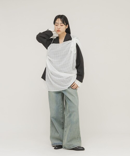 KBF（ケイビーエフ）の「マルチWAYトップス（その他トップス・レディース・OFF/BLUE・One）」の22枚目の写真