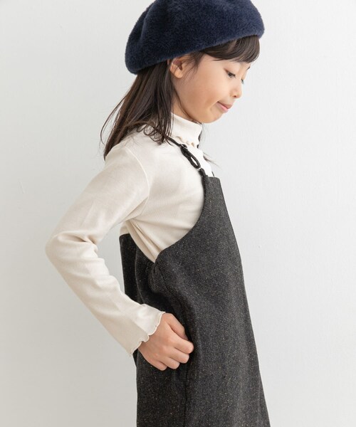 URBAN RESEARCH DOORS(アーバンリサーチドアーズ)の「『親子リンク』ネップツイードサロペット(KIDS)(ワンピース・キッズ・L.BEIGE/CHARCOAL・120/135)」の9枚目の写真
