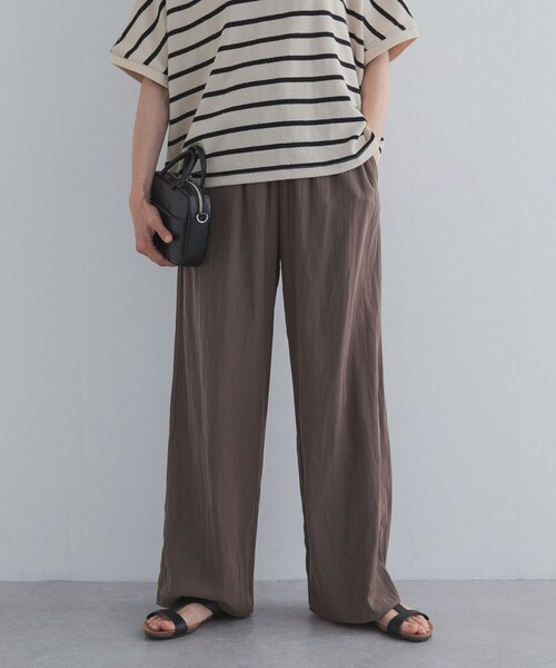 URBAN RESEARCH DOORS(アーバンリサーチドアーズ)の「『接触冷感/UVカット/吸水速乾/マシンウォッシャブル』ドライタッチリラックスパンツ(その他パンツ・レディース・BLACK/MOCHA/NAVY・S/M)」の18枚目の写真