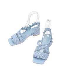 merry jenny | ギンガムcheckフリルサンダル(サンダル)