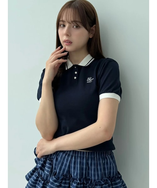 CALNAMUR（カルナムール）の「コンパクトポロカットソー（ポロシャツ・レディース・グレー/イエロー/ネイビー/ブラウン/ミックス・F）」の22枚目の写真