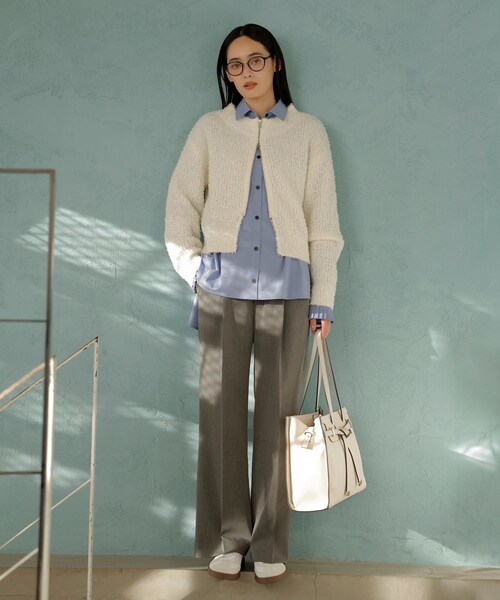 VIS（ビス）の「【A4収納】フラップタイトートバッグ（トートバッグ・レディース・ブラック/キナリ/ベージュ系・F）」の22枚目の写真