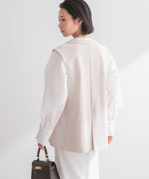 URBAN RESEARCH ROSSO（アーバンリサーチロッソ）の「ストレッチツイルジレ（ベスト・レディース・L.BEIGE/BLACK・Free）」の19枚目の写真