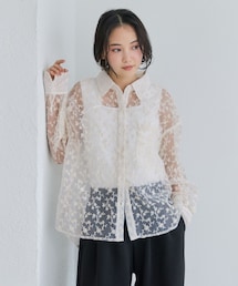VIS | 刺しゅうレースオーバーシャツ(シャツ/ブラウス)