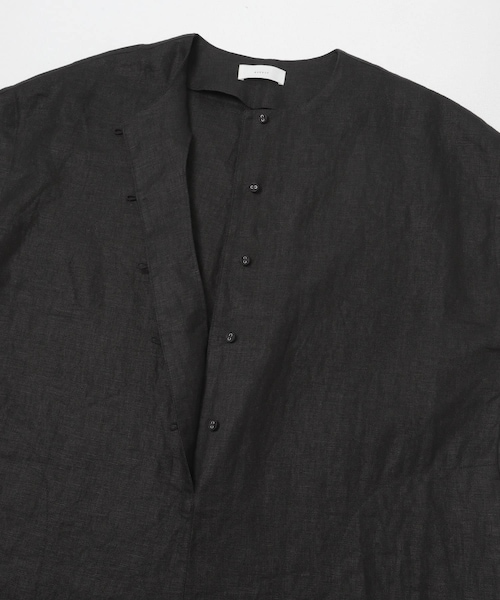 かぐれ（カグレ）の「『2サイズ展開』リネンオールインワン（つなぎ/オールインワン・レディース・BLACK/CHARCOAL・0/1）」の6枚目の写真