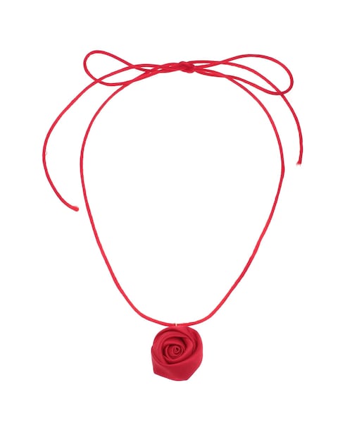 jouetie（ジュエティ）の「ローズリボンチョーカー（ネックレス・レディース・オフホワイト/ブラック/レッド・F）」の7枚目の写真