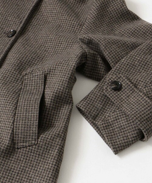 SENSE OF PLACE by URBAN RESEARCH(センスオブプレイスバイアーバンリサーチ)の「スタンドカラーロングコート(テーラードジャケット・レディース・BRN×MOC/GRAY/BLACK・S/M)」の21枚目の写真