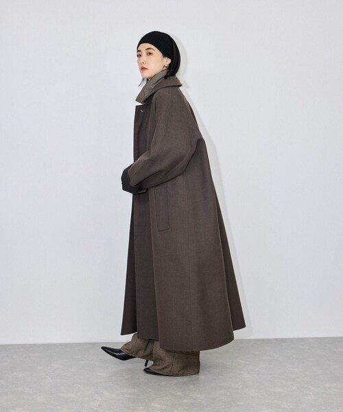 ADAM ET ROPE'(アダムエロペ)の「ソモウリバーバルマカーンコート(ステンカラーコート・レディース・ダークブラウン系/ベージュ系・36/38)」の14枚目の写真