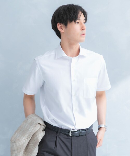 URBAN RESEARCH DOORS(アーバンリサーチドアーズ)の「LIFE STYLE TAILOR セミワイド半袖シャツ(シャツ/ブラウス・メンズ・WHITE/BLUE/NAVY-ST・37/39/41/43)」の5枚目の写真