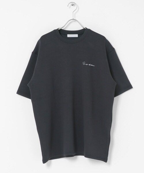 SENSE OF PLACE by URBAN RESEARCH（センスオブプレイスバイアーバンリサーチ）の「『一部WEB限定カラー』シシュウダンボールポンチショートスリーブTシャツ（Tシャツ/カットソー・メンズ・WHT×BLK/BLK×WHT/CHA×BLK/GRE×BLK/GRN×WHT/BRN×BLK/YEL×WHT・M/L）」の12枚目の写真