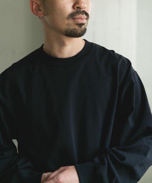 URBAN RESEARCH DOORS(アーバンリサーチドアーズ)の「10.5オンス ヘビーウェイトロングスリーブTシャツ(Tシャツ/カットソー・メンズ・WHITE/ASH GRAY/INK BLACK/PURPLE・M/L)」の22枚目の写真