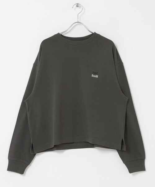 URBAN RESEARCH DOORS（アーバンリサーチドアーズ）の「GrowOrganic 刺しゅうロングスリーブTシャツ（Tシャツ/カットソー・レディース・OFF/CHARCOAL/BURGUNDY・Free）」の14枚目の写真