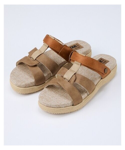 nissen（ニッセン）の「【ゆったり幅広】moz（モズ）2WAYデザインサンダル（ワイズ４Ｅ）（サンダル・メンズ・ネイビー/オーク/アプリコット/グレー・M=23.0~23.5cm/4E/L=24.0~24.5cm/4E/LL=25.0~25.5cm/4E/3L=26.0~26.5cm/4E）」の2枚目の写真