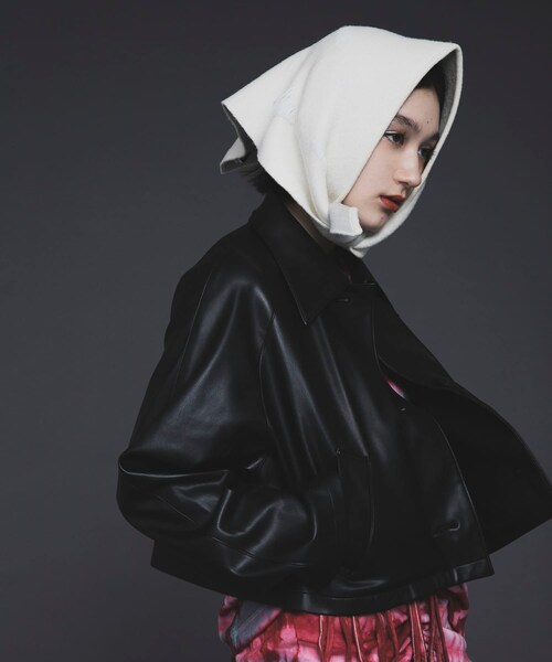 URBAN RESEARCH（アーバンリサーチ）の「COOME　ECHO LEATHERSHORT JACKET（ライダースジャケット・レディース・BLACK/IVORY・one）」の3枚目の写真