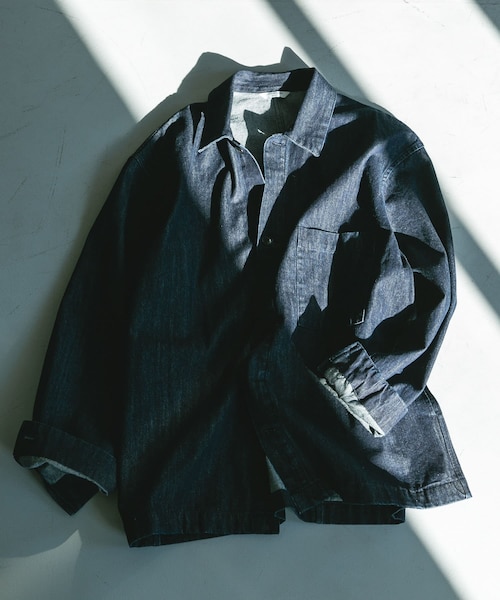 URBAN RESEARCH DOORS（アーバンリサーチドアーズ）の「デニムシャツカバーオール（カバーオール・メンズ・O.W./USED/BLACK・M/L）」の2枚目の写真