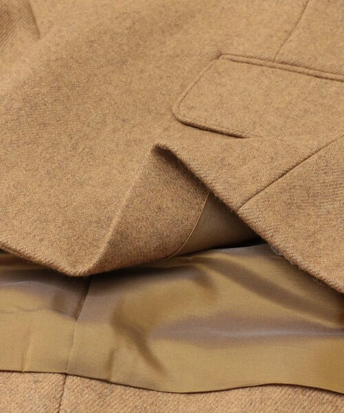 URBAN RESEARCH（アーバンリサーチ）の「WORK NOT WORK　メランジウールHANカラージャケット（ノーカラージャケット・レディース・COYOTE/CHARCOAL・1/2）」の21枚目の写真