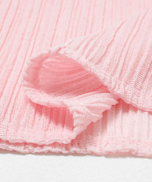 SENSE OF PLACE by URBAN RESEARCH(センスオブプレイスバイアーバンリサーチ)の「スラブシアープリーツトップ(Tシャツ/カットソー・レディース・OFF WHITE/BLACK/PINK・One)」の12枚目の写真