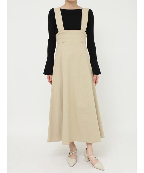 LAGUNAMOON（ラグナムーン）の「ハイウエストジャンパースカート（ジャンパースカート・レディース・チャコールグレー/ブラック/ベージュ・S/M）」の6枚目の写真