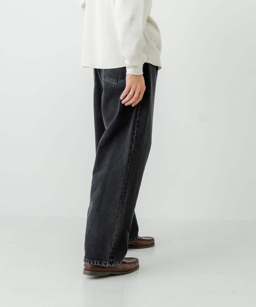 URBAN RESEARCH（アーバンリサーチ）の「13.5oz DENIM WIDE PANTS（デニムパンツ・メンズ・INDIGO/LT INDIGO/BLACK・S/M/L）」の8枚目の写真